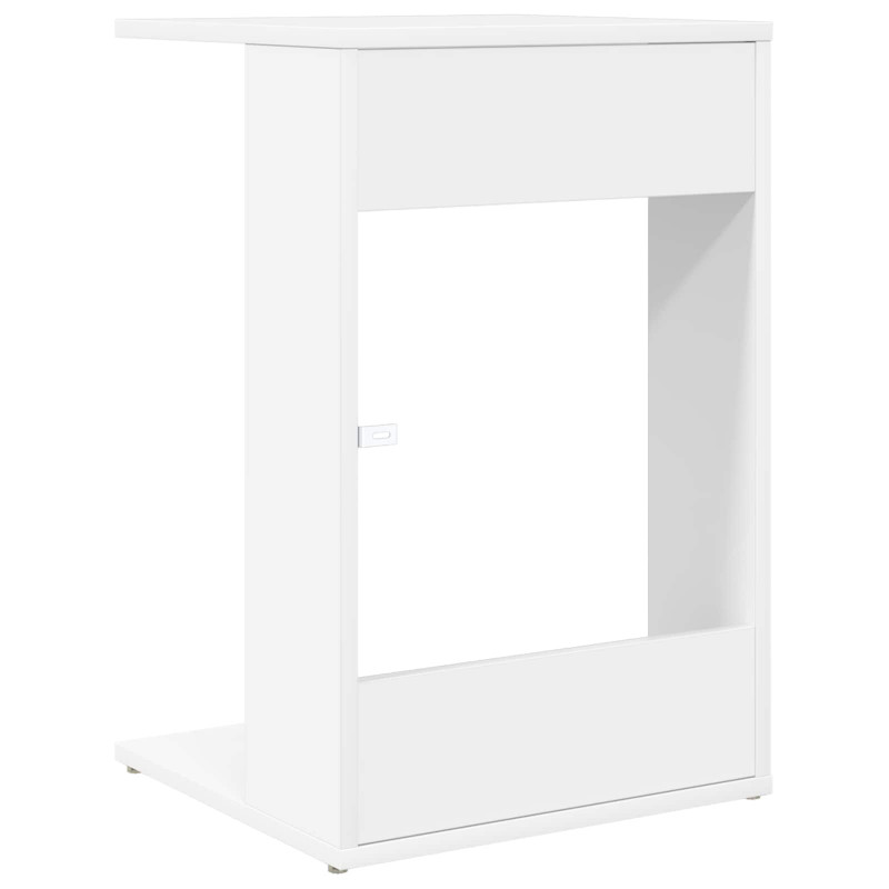 Stolik boczny Biały 40 x 38 x 62,5 cm Materiał drewnopochodny