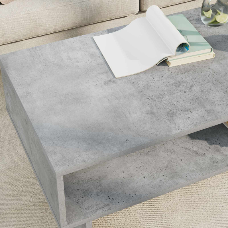 Stolik kawowy Betonowy szary 100 x 46 x 35 cm