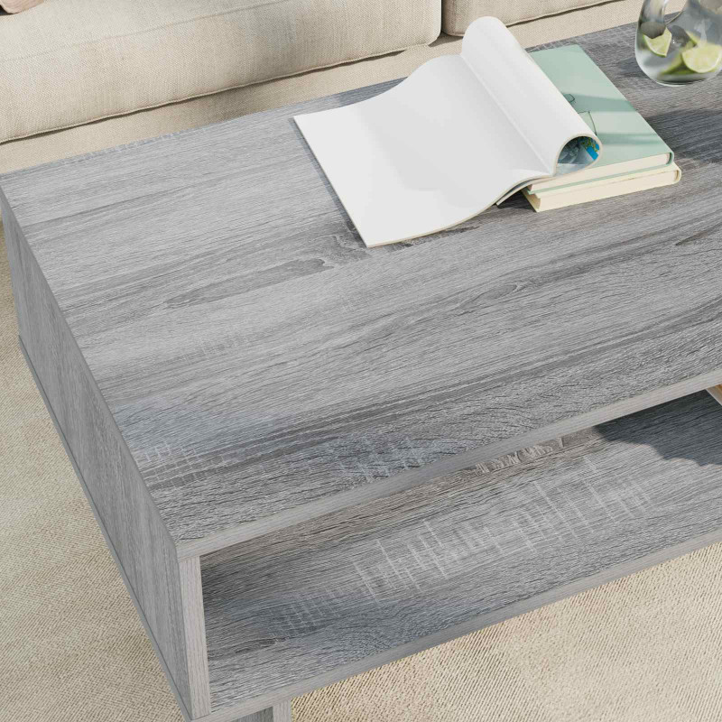 Stolik kawowy Szary Sonoma 100 x 46 x 35 cm