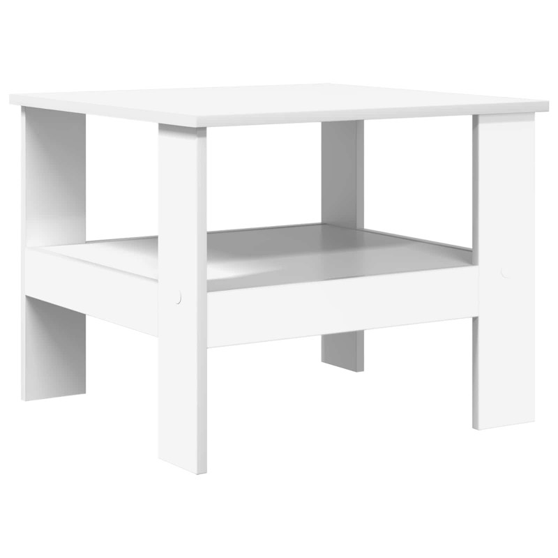 Stolik kawowy Biały 57 x 55 x 45 cm Materiał drewnopochodny