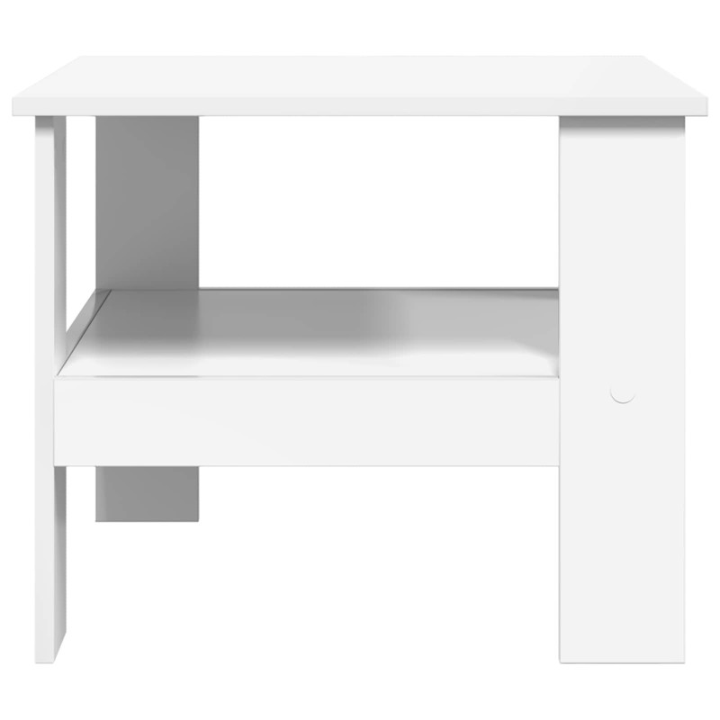 Stolik kawowy Biały 57 x 55 x 45 cm Materiał drewnopochodny