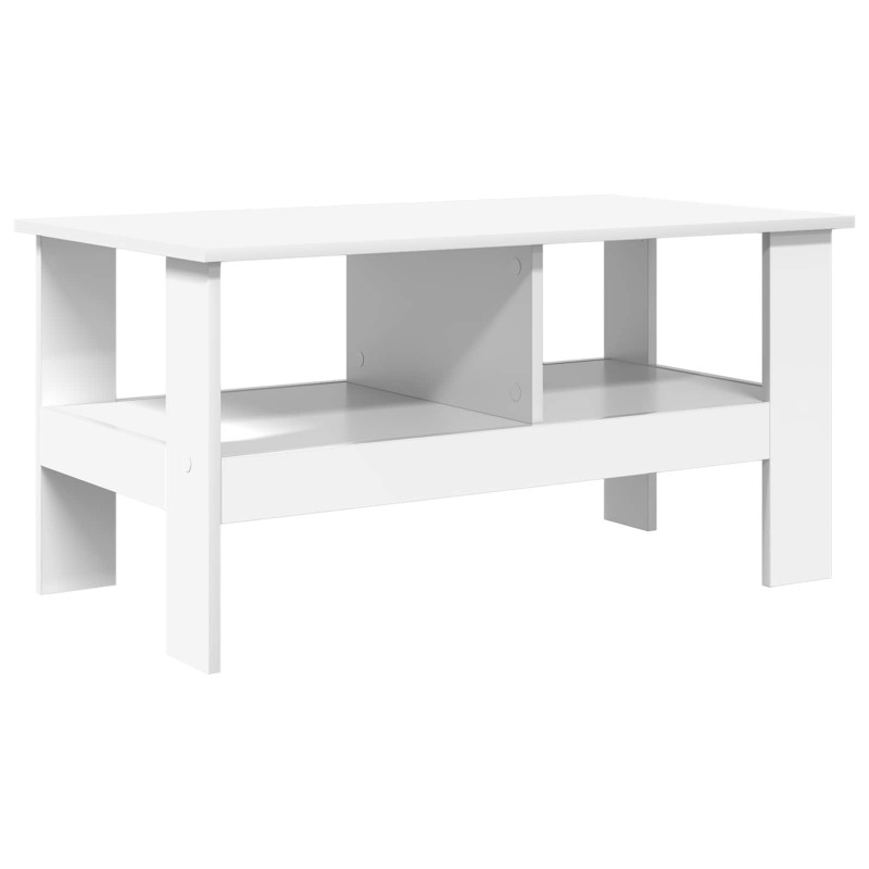 Stolik kawowy Biały 90 x 50 x 45 cm Materiał drewnopochodny