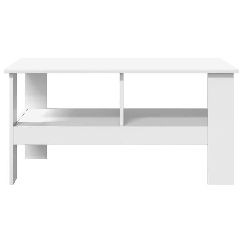 Stolik kawowy Biały 90 x 50 x 45 cm Materiał drewnopochodny
