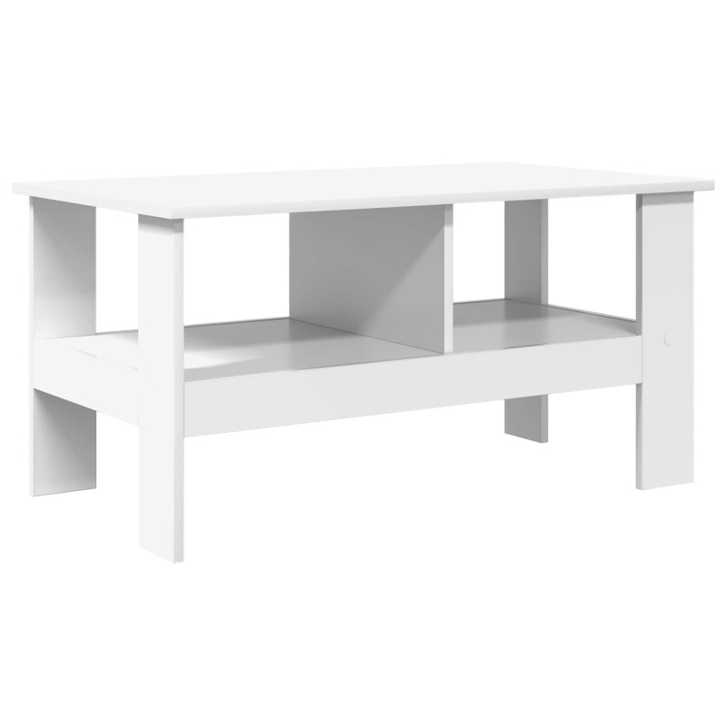 Stolik kawowy Biały 90 x 50 x 45 cm Materiał drewnopochodny