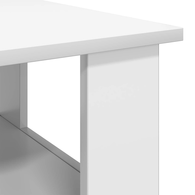 Stolik kawowy Biały 90 x 50 x 45 cm Materiał drewnopochodny