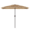 Parasol ogrodowy na stalowym słupku, brązowy, 300x200x250 cm