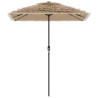 Parasol ogrodowy na stalowym słupku, brązowy, 300x200x250 cm