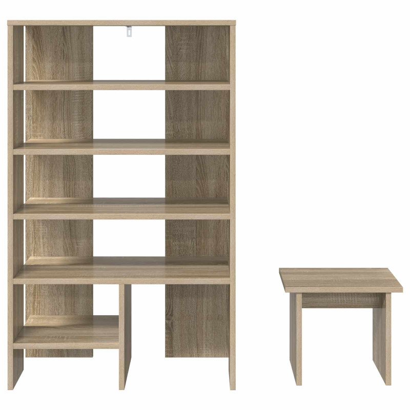 Szafka na buty z półką 2 pcs Dąb Sonoma Materiał drewnopochodny