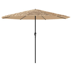 Parasol ogrodowy na stalowym słupku, brązowy, 324x324x247 cm