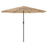 Parasol ogrodowy na stalowym słupku, brązowy, 324x324x247 cm