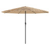 Parasol ogrodowy na stalowym słupku, brązowy, 324x324x247 cm