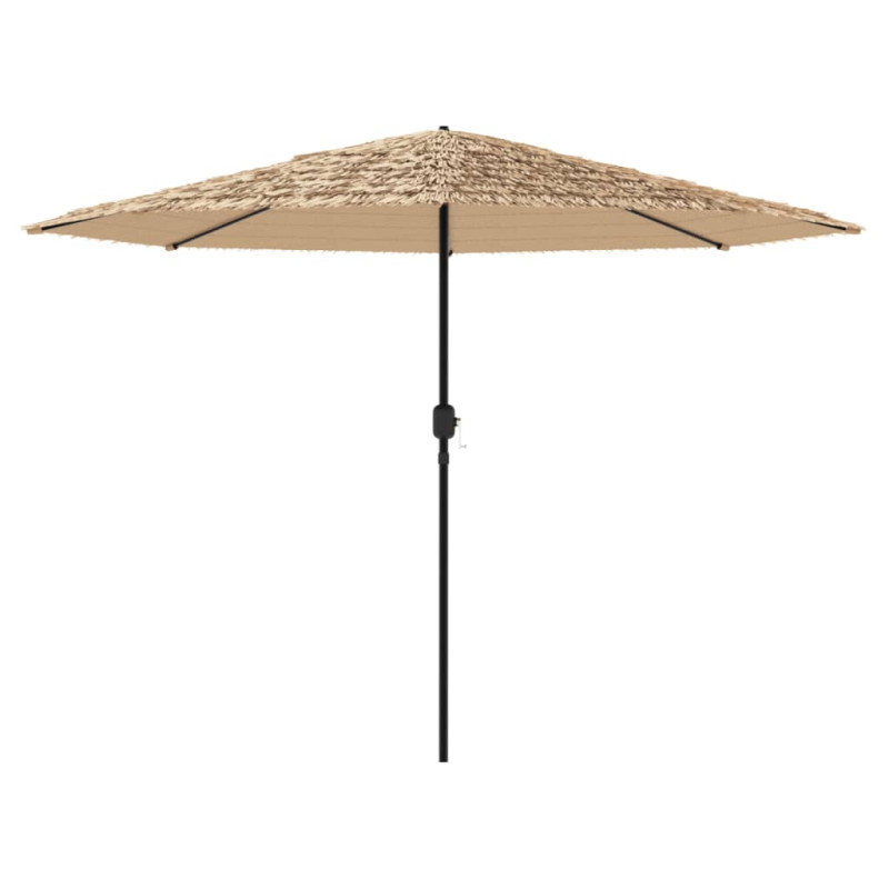 Parasol ogrodowy na stalowym słupku, brązowy, 324x324x247 cm
