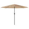 Parasol ogrodowy na stalowym słupku, brązowy, 324x324x247 cm