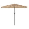 Parasol ogrodowy na stalowym słupku, brązowy, 324x324x247 cm