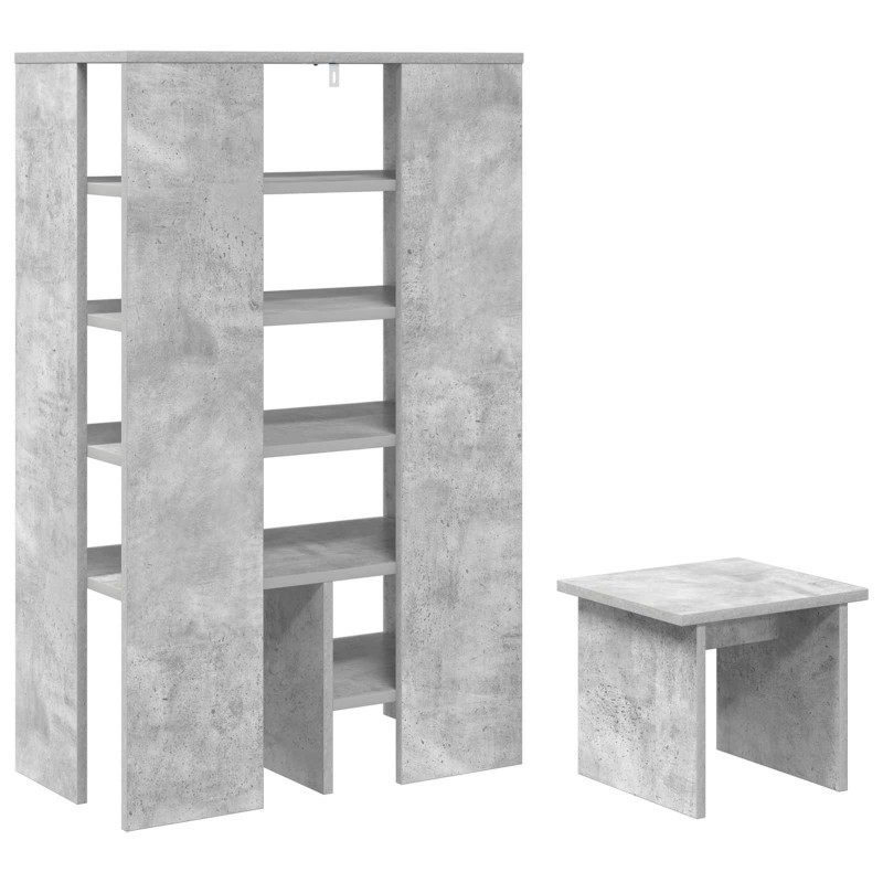 Szafka na buty 2 pcs Betonowy szary Materiał drewnopochodny