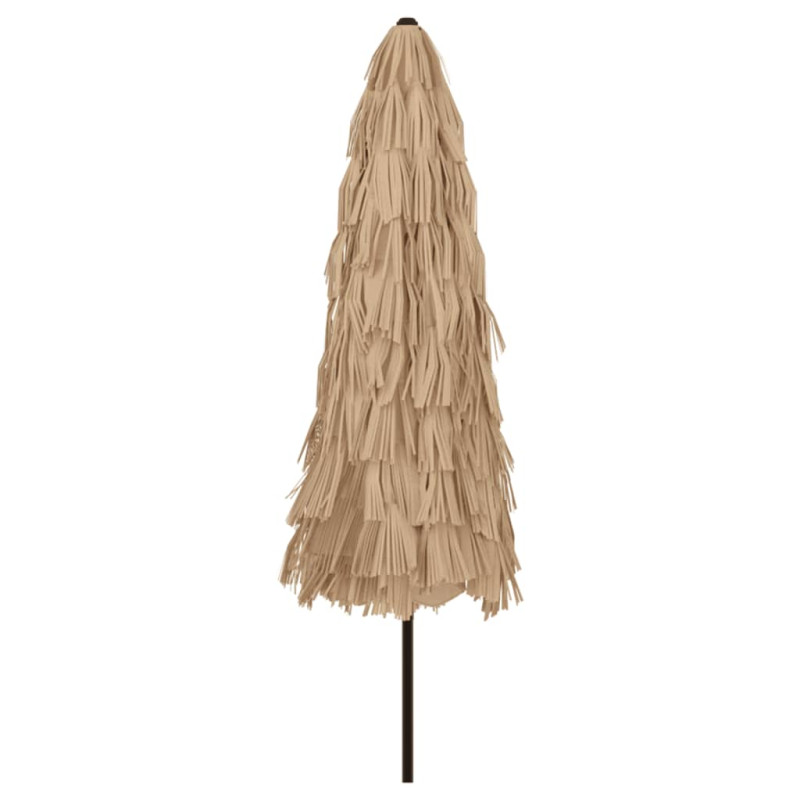 Parasol ogrodowy na stalowym słupku, brązowy, 324x324x247 cm
