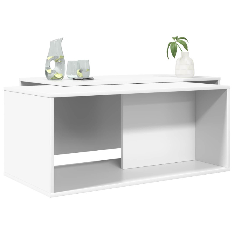 Zestaw stolików kawowych 2 pcs Biały Materiał drewnopochodny