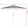 Parasol ogrodowy na stalowym słupku, brązowy, 324x324x247 cm