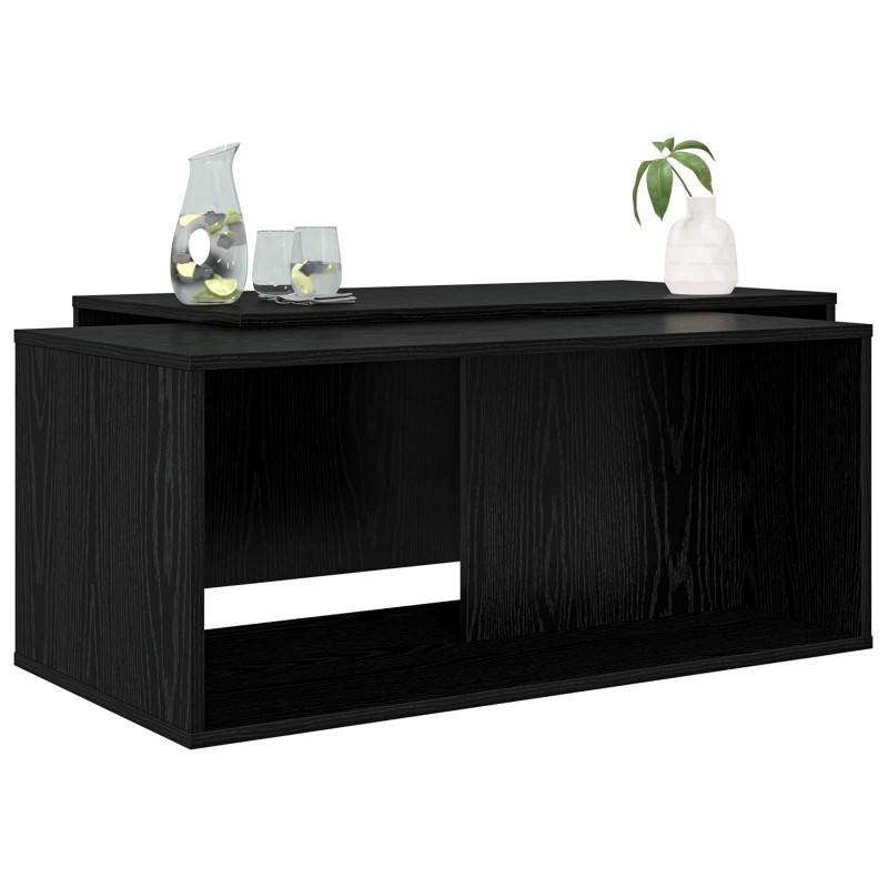 Zestaw stolików kawowych 2 pcs Czarny Dąb