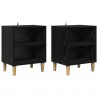 Szafka pod łóżko 2 pcs Czarny Dąb 40 x 30 x 50 cm
