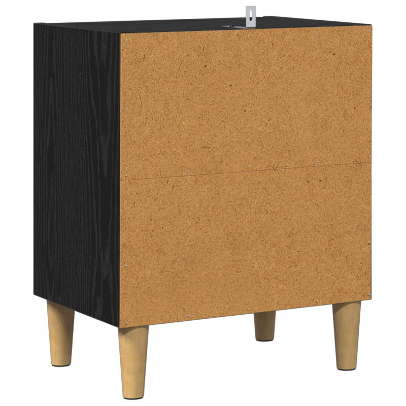 Szafka pod łóżko 2 pcs Czarny Dąb 40 x 30 x 50 cm