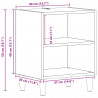 Szafka pod łóżko 2 pcs Czarny Dąb 40 x 30 x 50 cm
