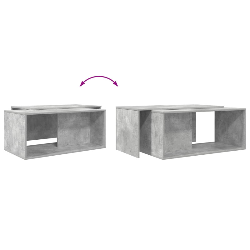Zestaw stolików kawowych 2 pcs Betonowy szary