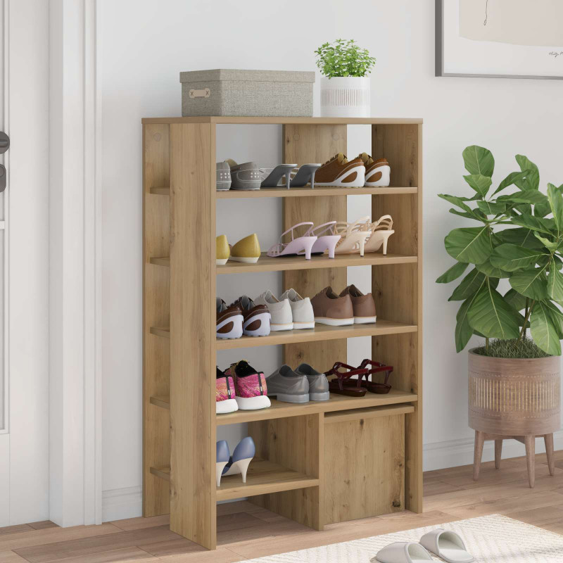 Szafka na buty 2 pcs Dąb rzemieślniczy Materiał drewnopochodny