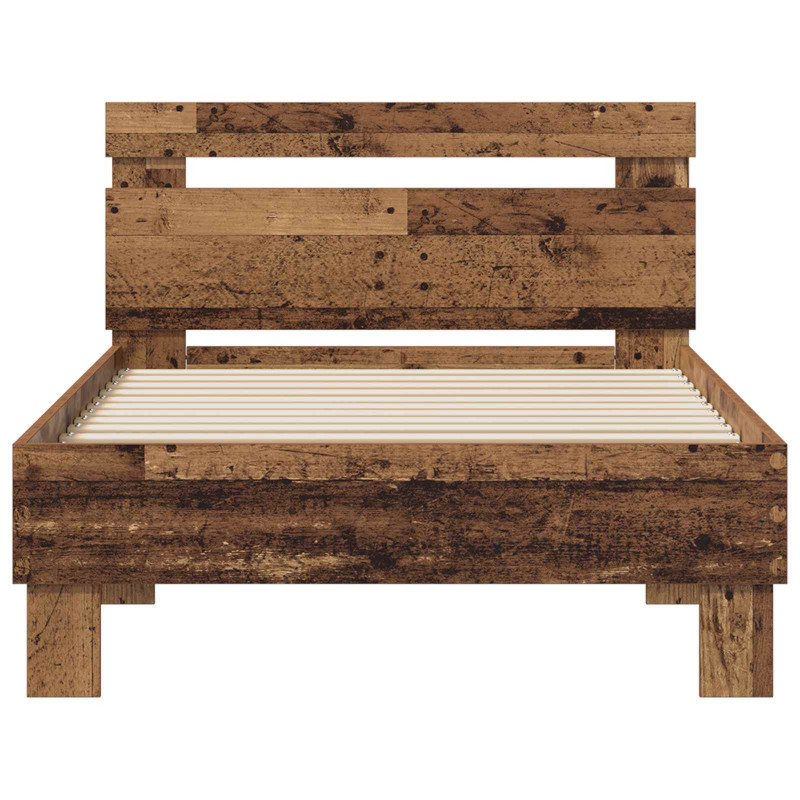 Ramka łóżka Stare drewno 75 x 190 cm Materiał drewnopochodny