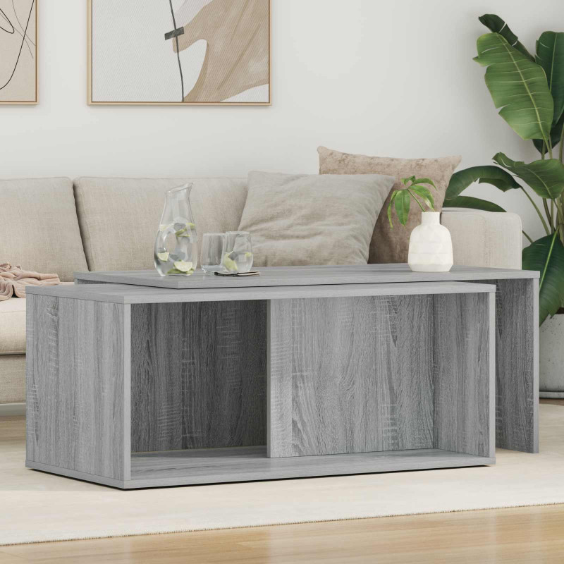 Zestaw stolików kawowych 2 pcs Szary Sonoma