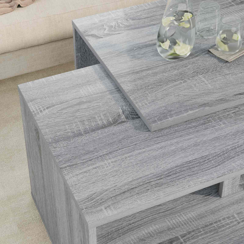 Zestaw stolików kawowych 2 pcs Szary Sonoma