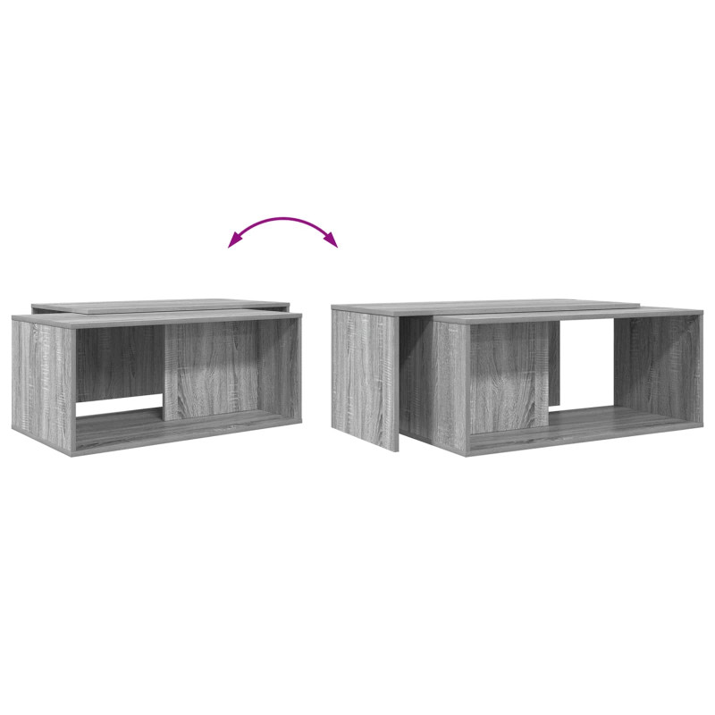 Zestaw stolików kawowych 2 pcs Szary Sonoma