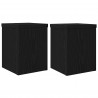 Stojak na rośliny 2 pcs Czarny Dąb 15 x 15 x 20 cm