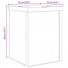 Stojak na rośliny 2 pcs Czarny Dąb 15 x 15 x 20 cm
