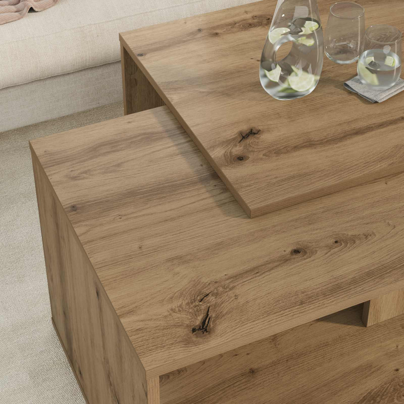 Zestaw stolików kawowych 2 pcs Dąb rzemieślniczy