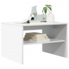 Stolik kawowy Biały 60 x 50 x 40 cm Materiał drewnopochodny