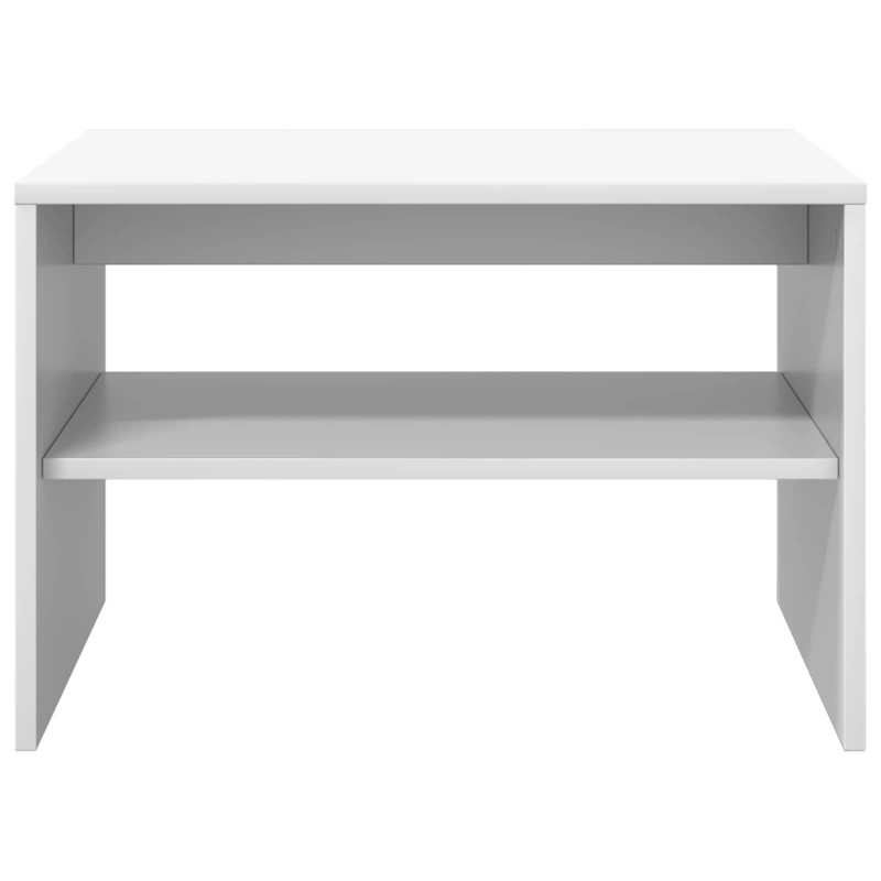 Stolik kawowy Biały 60 x 50 x 40 cm Materiał drewnopochodny
