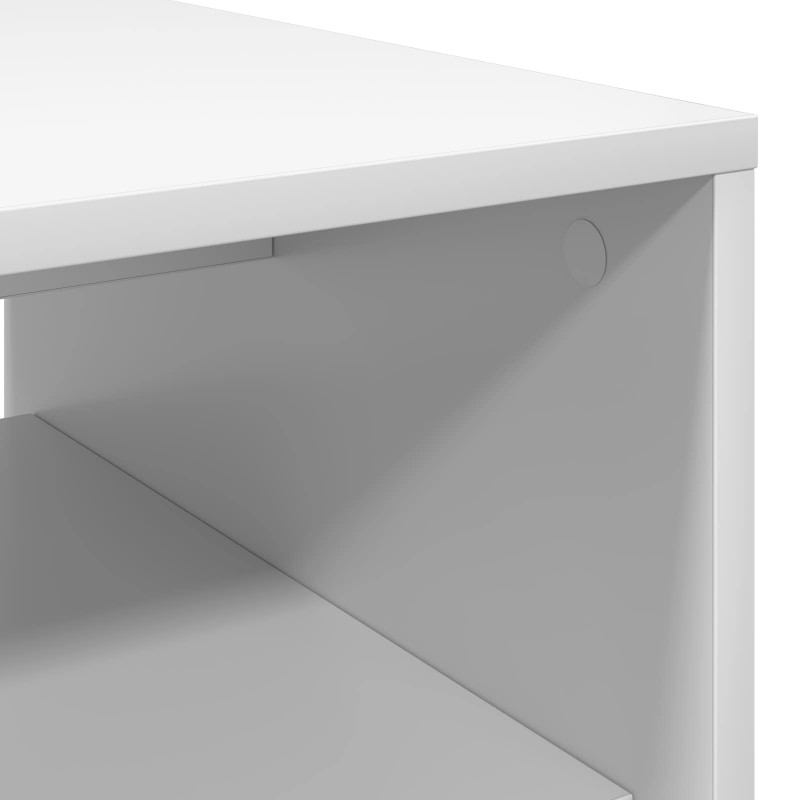 Stolik kawowy Biały 60 x 50 x 40 cm Materiał drewnopochodny