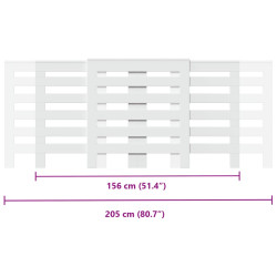 Osłona na grzejnik, biała, 205x21,5x83,5 cm