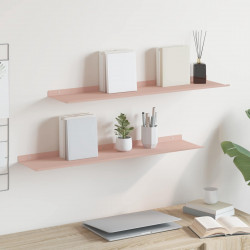 Półka wisząca 2 pcs Różowy 80 x 18 x 2,5 cm Stal