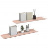 Półka wisząca 2 pcs Różowy 80 x 18 x 2,5 cm Stal