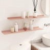 Półka wisząca 2 pcs Różowy 80 x 18 x 2,5 cm Stal