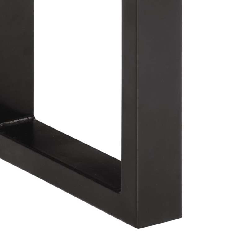 Ławka, 160 cm, lite drewno z odzysku i stal