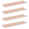 Półka wisząca 4 pcs Różowy 80 x 18 x 2,5 cm Stal