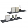 Półka wisząca 2 pcs Antracyt 80 x 18 x 2,5 cm Stal