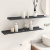 Półka wisząca 2 pcs Antracyt 80 x 18 x 2,5 cm Stal