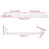 Półka wisząca 2 pcs Antracyt 80 x 18 x 2,5 cm Stal