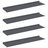 Półka wisząca 4 pcs Antracyt 80 x 18 x 2,5 cm Stal