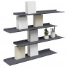 Półka wisząca 4 pcs Antracyt 80 x 18 x 2,5 cm Stal