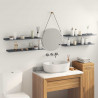 Półka wisząca 4 pcs Antracyt 80 x 18 x 2,5 cm Stal